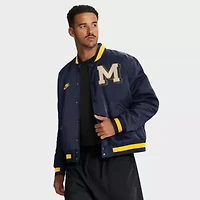 NCAA Nike Michigan Wolverines Legacy Full-Snap Bomber Jacket