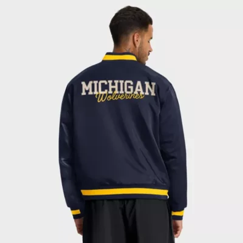 NCAA Nike Michigan Wolverines Legacy Full-Snap Bomber Jacket