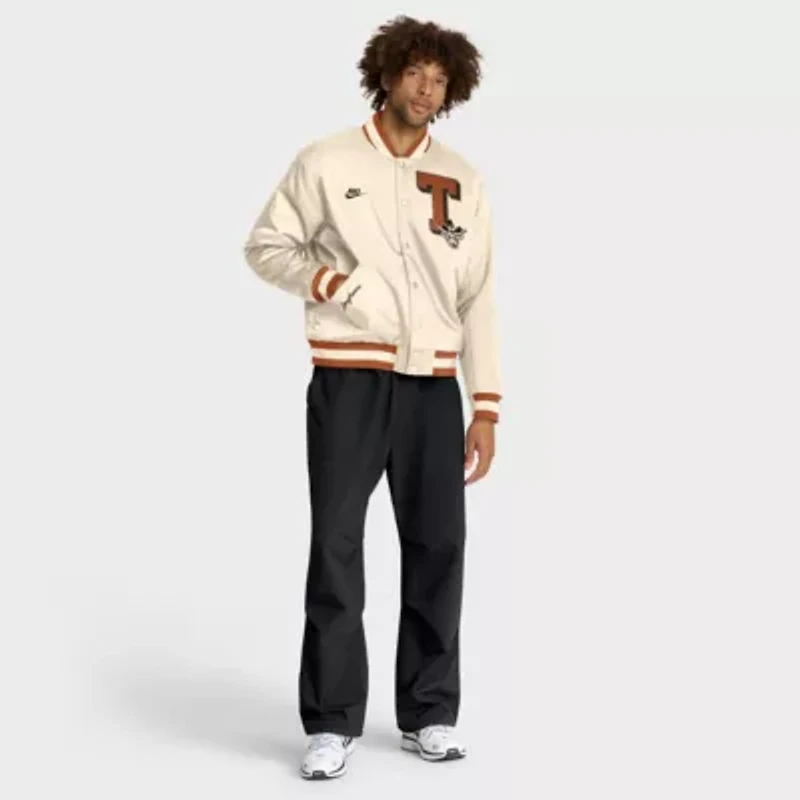 NCAA Nike Texas Longhorns Legacy Full-Snap Bomber Jacket