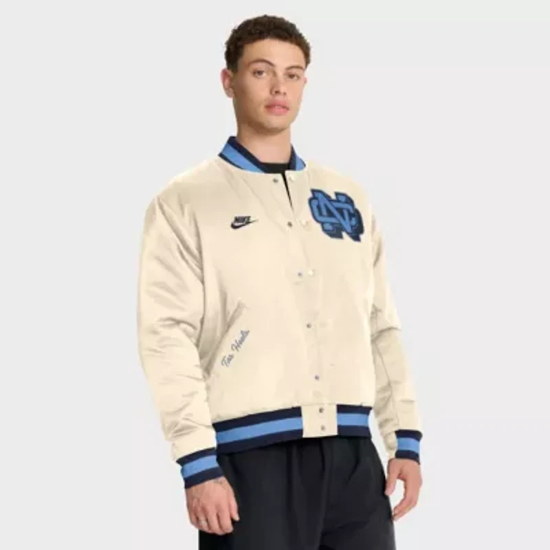 NCAA Nike North Carolina Tar Heels Legacy Full-Snap Bomber Jacket