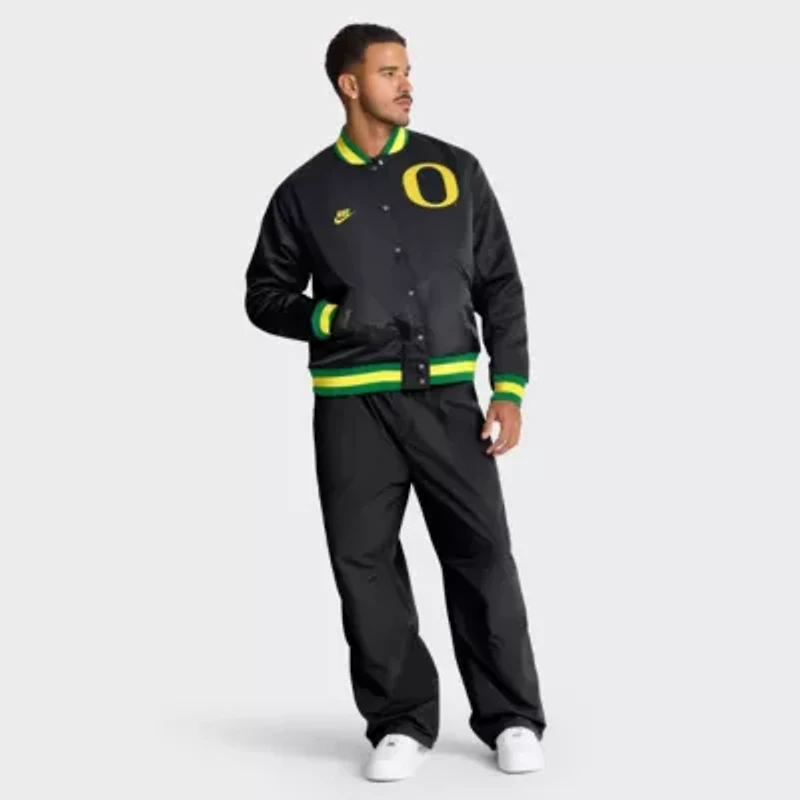 NCAA Nike Oregon Ducks Legacy Full-Snap Bomber Jacket