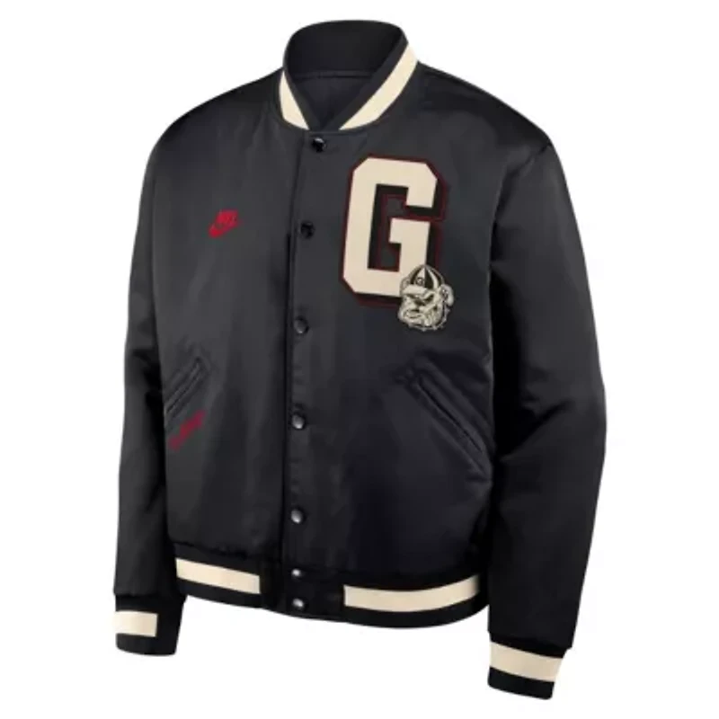 NCAA Nike Georgia Bulldogs Legacy Full-Snap Bomber Jacket