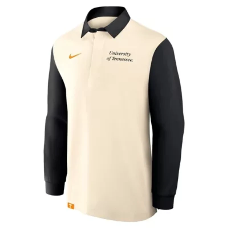 NCAA Nike Cream/Black Tennessee Volunteers Rugby Long Sleeve Shirt
