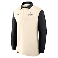 NCAA Nike Cream/Black Texas Longhorns Rugby Long Sleeve Shirt