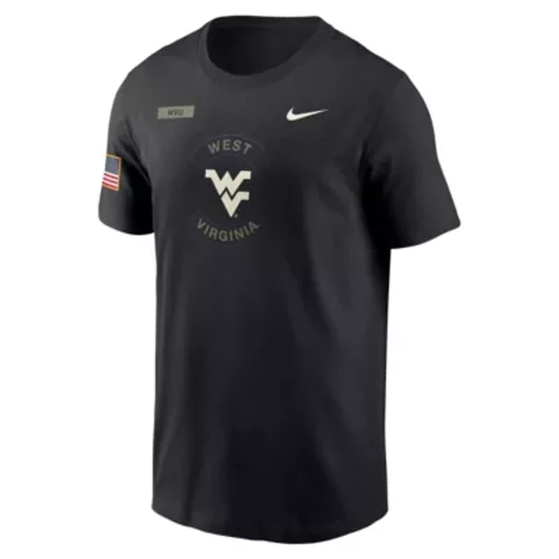 NCAA Nike West Virginia Mountaineers 2025 Military Appreciation Dri-FIT T-Shirt