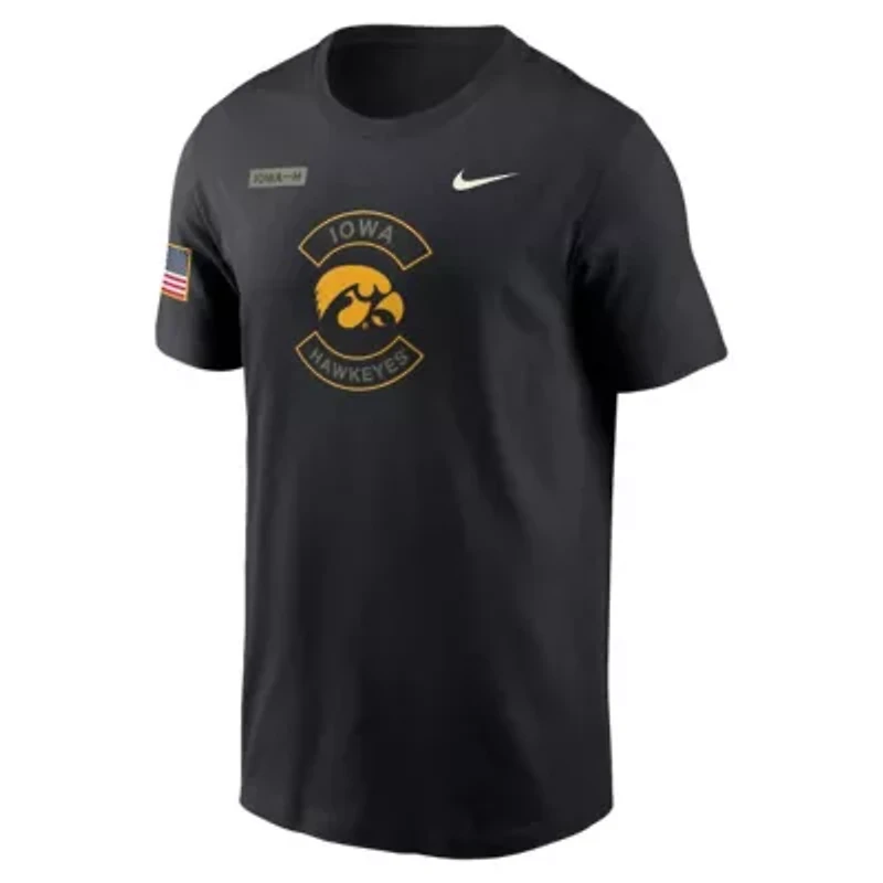 NCAA Nike Iowa Hawkeyes 2025 Military Appreciation Dri-FIT T-Shirt