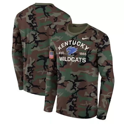 NCAA Nike Kentucky Wildcats 2025 Military Appreciation Legend Dri-FIT Long Sleeve T-Shirt