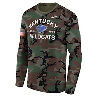 NCAA Nike Kentucky Wildcats 2025 Military Appreciation Legend Dri-FIT Long Sleeve T-Shirt