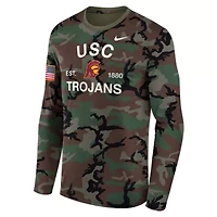 NCAA Nike USC Trojans 2025 Military Appreciation Legend Dri-FIT Long Sleeve T-Shirt