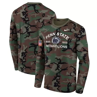 NCAA Nike Penn State Nittany Lions 2025 Military Appreciation Legend Dri-FIT Long Sleeve T-Shirt