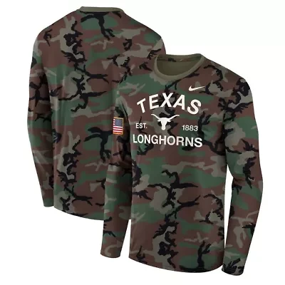 NCAA Nike Texas Longhorns 2025 Military Appreciation Legend Dri-FIT Long Sleeve T-Shirt