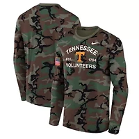 NCAA Nike Tennessee Volunteers 2025 Military Appreciation Legend Dri-FIT Long Sleeve T-Shirt