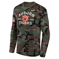 NCAA Nike Auburn Tigers 2025 Military Appreciation Legend Dri-FIT Long Sleeve T-Shirt