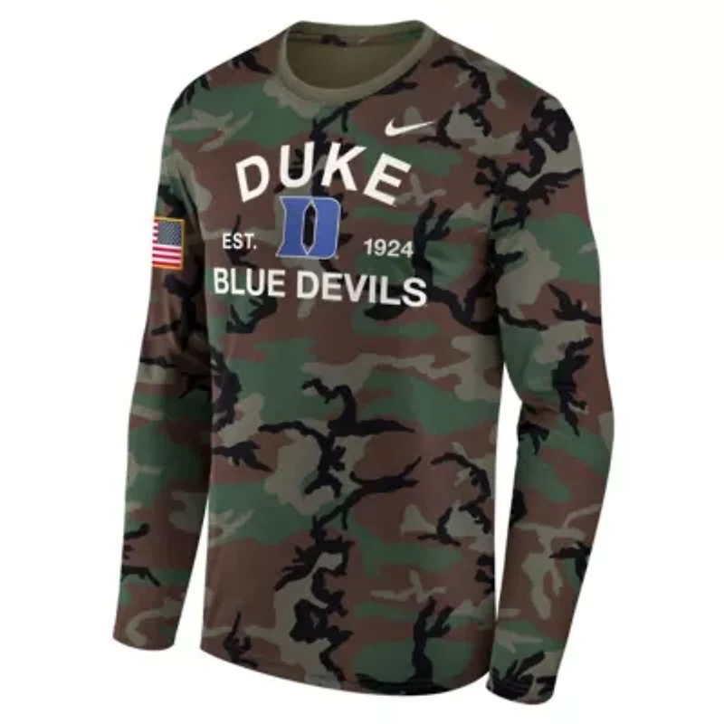 Duke Blue Devils NCAA Nike 2025 Military Appreciation Legend Dri-FIT Long Sleeve T-Shirt
