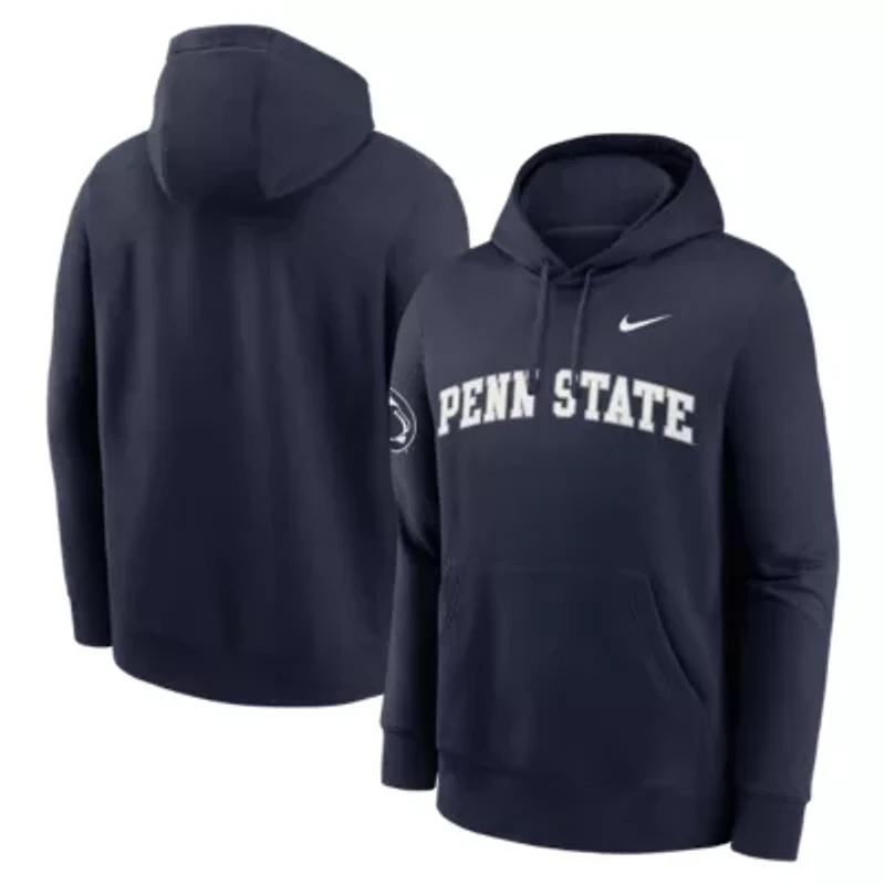 NCAA Nike Penn State Nittany Lions 2025 Sideline Club Fleece Pullover Hoodie
