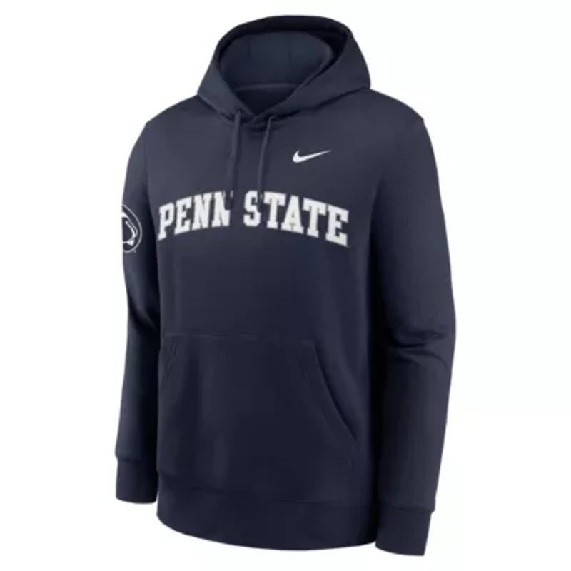 NCAA Nike Penn State Nittany Lions 2025 Sideline Club Fleece Pullover Hoodie