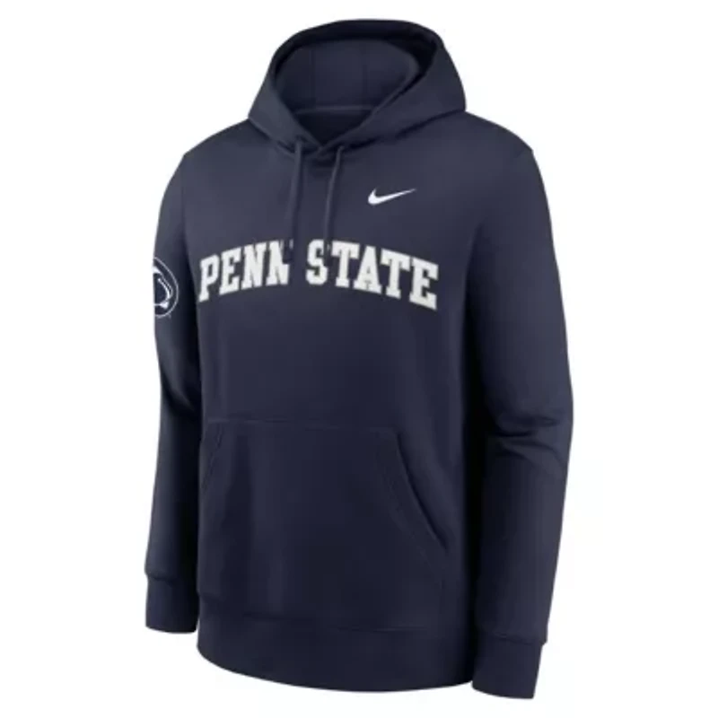 NCAA Nike Penn State Nittany Lions 2025 Sideline Club Fleece Pullover Hoodie