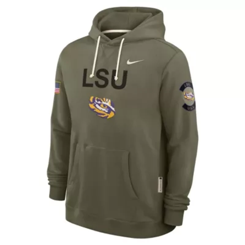 NCAA Nike LSU Tigers 2025 Military Appreciation Standard Issue Dri-FIT Hoodie