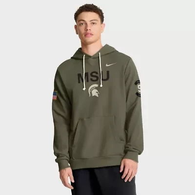 NCAA Nike Michigan State Spartans 2025 Military Appreciation Dri-FIT Hoodie