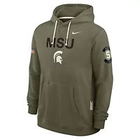 NCAA Nike Michigan State Spartans 2025 Military Appreciation Dri-FIT Hoodie