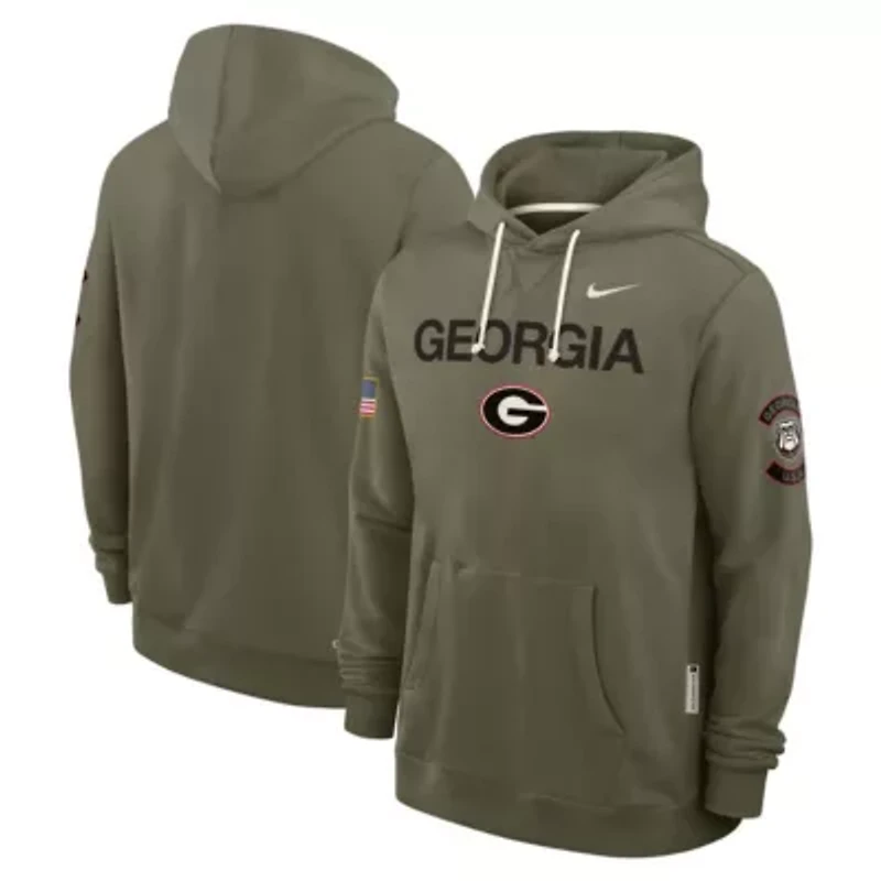 NCAA Nike Georgia Bulldogs 2025 Military Appreciation Dri-FIT Hoodie