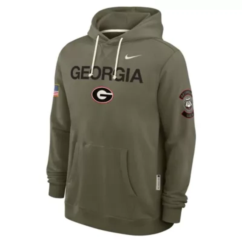 NCAA Nike Georgia Bulldogs 2025 Military Appreciation Dri-FIT Hoodie
