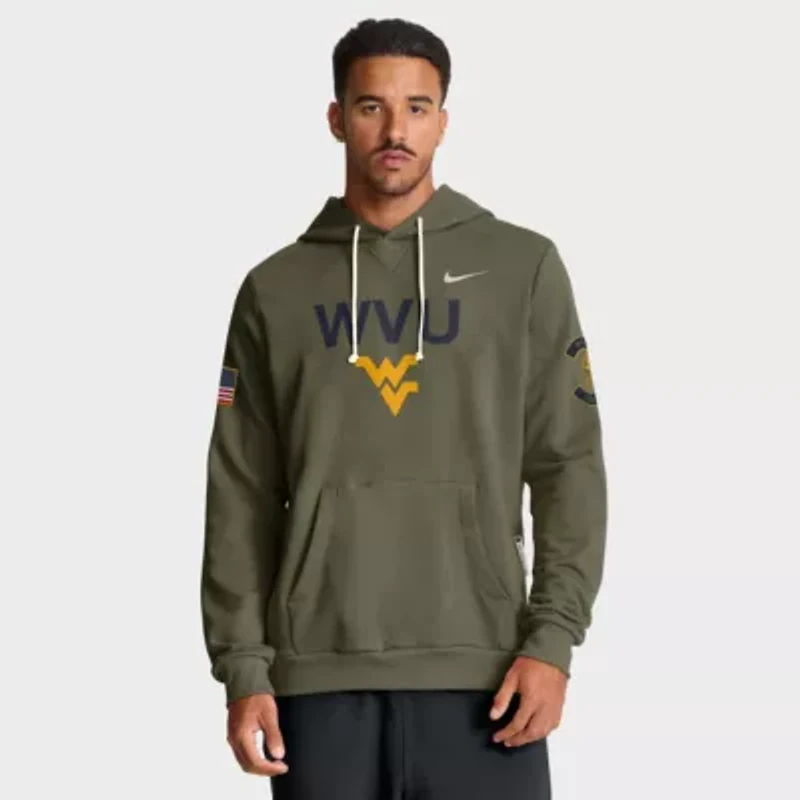 NCAA Nike West Virginia Mountaineers 2025 Military Appreciation Dri-FIT Hoodie