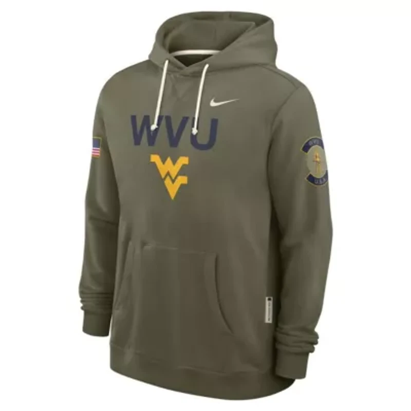NCAA Nike West Virginia Mountaineers 2025 Military Appreciation Dri-FIT Hoodie