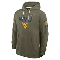 NCAA Nike West Virginia Mountaineers 2025 Military Appreciation Dri-FIT Hoodie