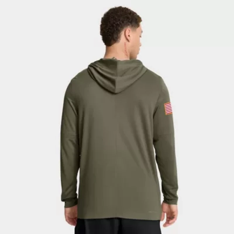 NCAA Nike Michigan State Spartans 2025 Military Appreciation Dri-FIT Long Sleeve Hoodie T-Shirt