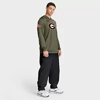 NCAA Nike Georgia Bulldogs 2025 Military Appreciation Dri-FIT Long Sleeve Hoodie T-Shirt