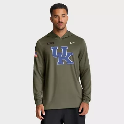 NCAA Nike Kentucky Wildcats 2025 Military Appreciation Dri-FIT Long Sleeve Hoodie T-Shirt