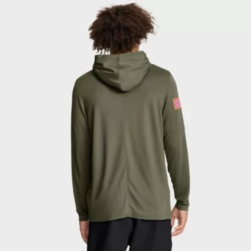 NCAA Nike Ohio State Buckeyes 2025 Military Appreciation Dri-FIT Long Sleeve Hoodie T-Shirt