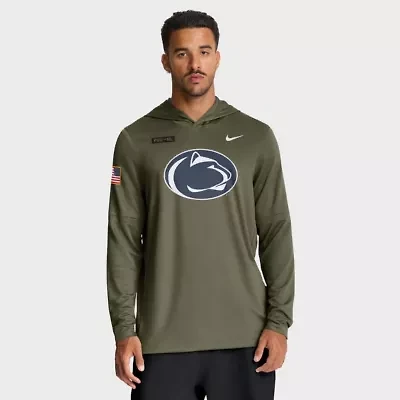 NCAA Nike Penn State Nittany Lions 2025 Military Appreciation Dri-FIT Long Sleeve Hoodie T-Shirt
