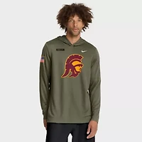 NCAA Nike USC Trojans 2025 Military Appreciation Dri-FIT Long Sleeve Hoodie T-Shirt