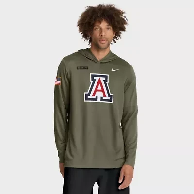NCAA Nike Arizona Wildcats 2025 Military Appreciation Dri-FIT Long Sleeve Hoodie T-Shirt