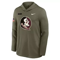 NCAA Nike Florida State Seminoles 2025 Military Appreciation Dri-FIT Long Sleeve Hoodie T-Shirt