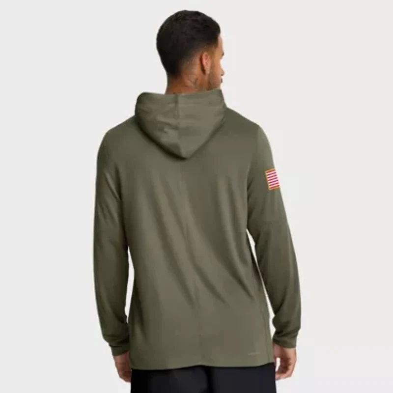 NCAA Nike Iowa Hawkeyes 2025 Military Appreciation Dri-FIT Long Sleeve Hoodie T-Shirt