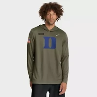 Duke Blue Devils NCAA Nike 2025 Military Appreciation Dri-FIT Long Sleeve Hoodie T-Shirt