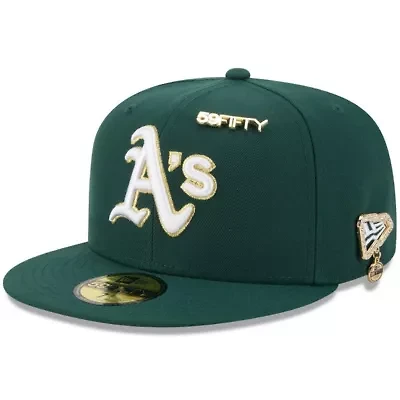Oakland Athletics MLB Dark 2025 59FIFTY Day Fitted Hat with Pins