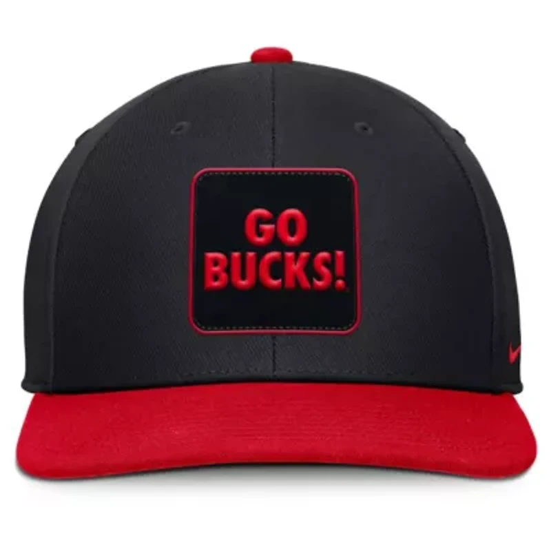 NCAA Nike Black/Scarlet Ohio State Buckeyes 2025 Sideline Campus Pro Local Snapback Hat
