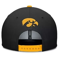 NCAA Nike Black/Gold Iowa Hawkeyes 2025 Sideline Campus Pro Local Snapback Hat