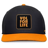 NCAA Nike Black/Tennessee Tennessee Volunteers 2025 Sideline Campus Pro Local Snapback Hat