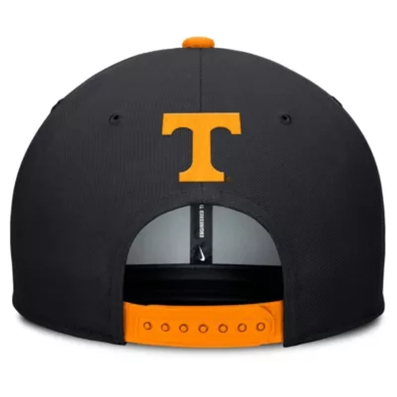 NCAA Nike Black/Tennessee Tennessee Volunteers 2025 Sideline Campus Pro Local Snapback Hat