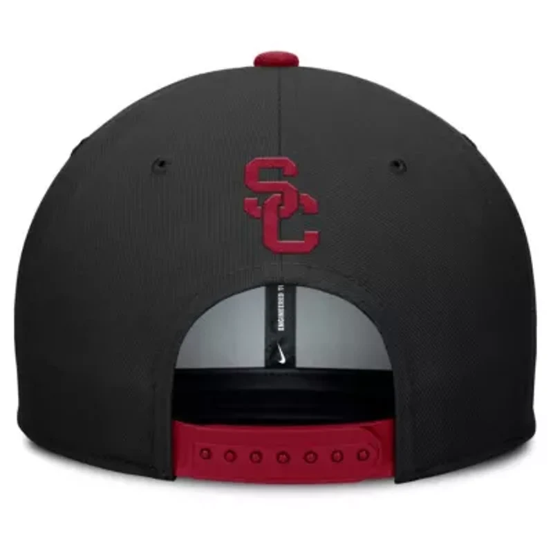 NCAA Nike Black/Cardinal USC Trojans 2025 Sideline Campus Pro Local Snapback Hat