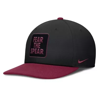 NCAA Nike Black/Garnet Florida State Seminoles 2025 Sideline Campus Pro Local Snapback Hat