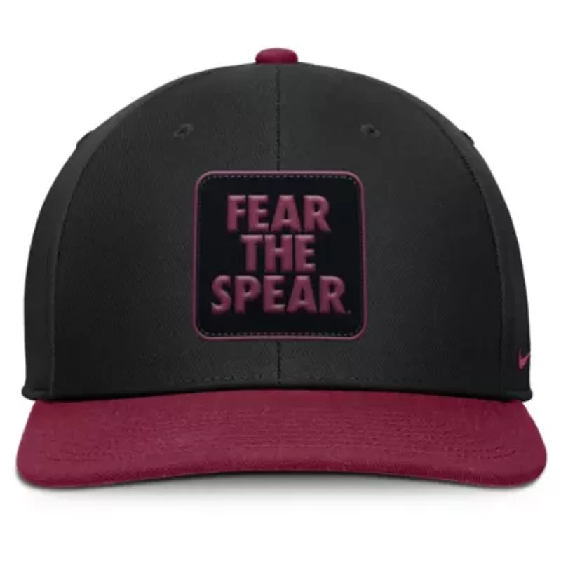 NCAA Nike Black/Garnet Florida State Seminoles 2025 Sideline Campus Pro Local Snapback Hat