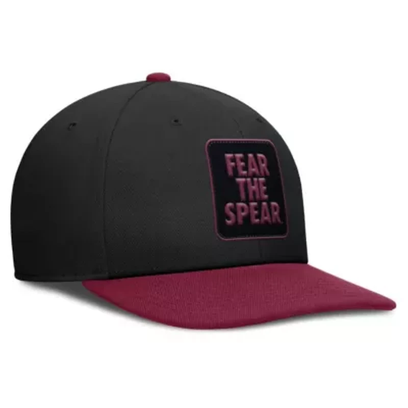 NCAA Nike Black/Garnet Florida State Seminoles 2025 Sideline Campus Pro Local Snapback Hat