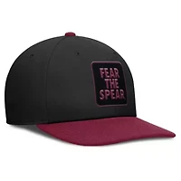 NCAA Nike Black/Garnet Florida State Seminoles 2025 Sideline Campus Pro Local Snapback Hat