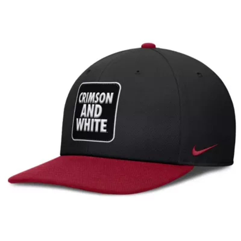 Alabama Crimson Tide NCAA Nike Black/Crimson Alabama Tide 2025 Sideline Campus Pro Local Snapback Hat